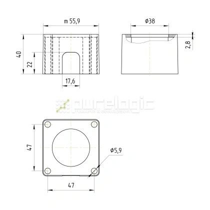 Кронштейн пластиковый MH-57P фото