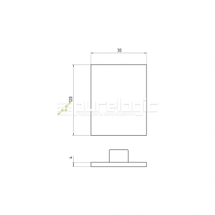 Пластиковая торцевая заглушка 30120BG фото