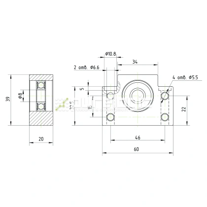 Опора ШВП подшипниковая BF10 фото