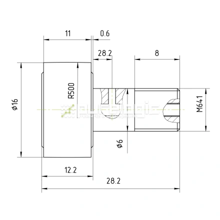 Ролик на игольчатом подшипнике KR16 фото