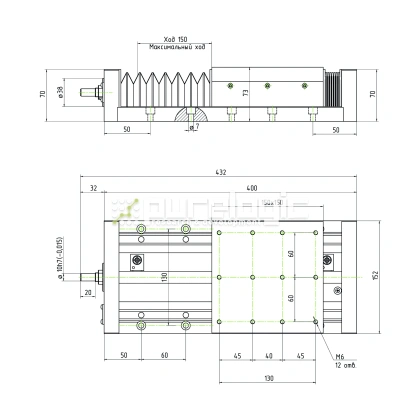 Модуль линейного перемещения PLLM-61H-05150 74 610 Модуль линейного перемещения PLLM-61H-05150 фото