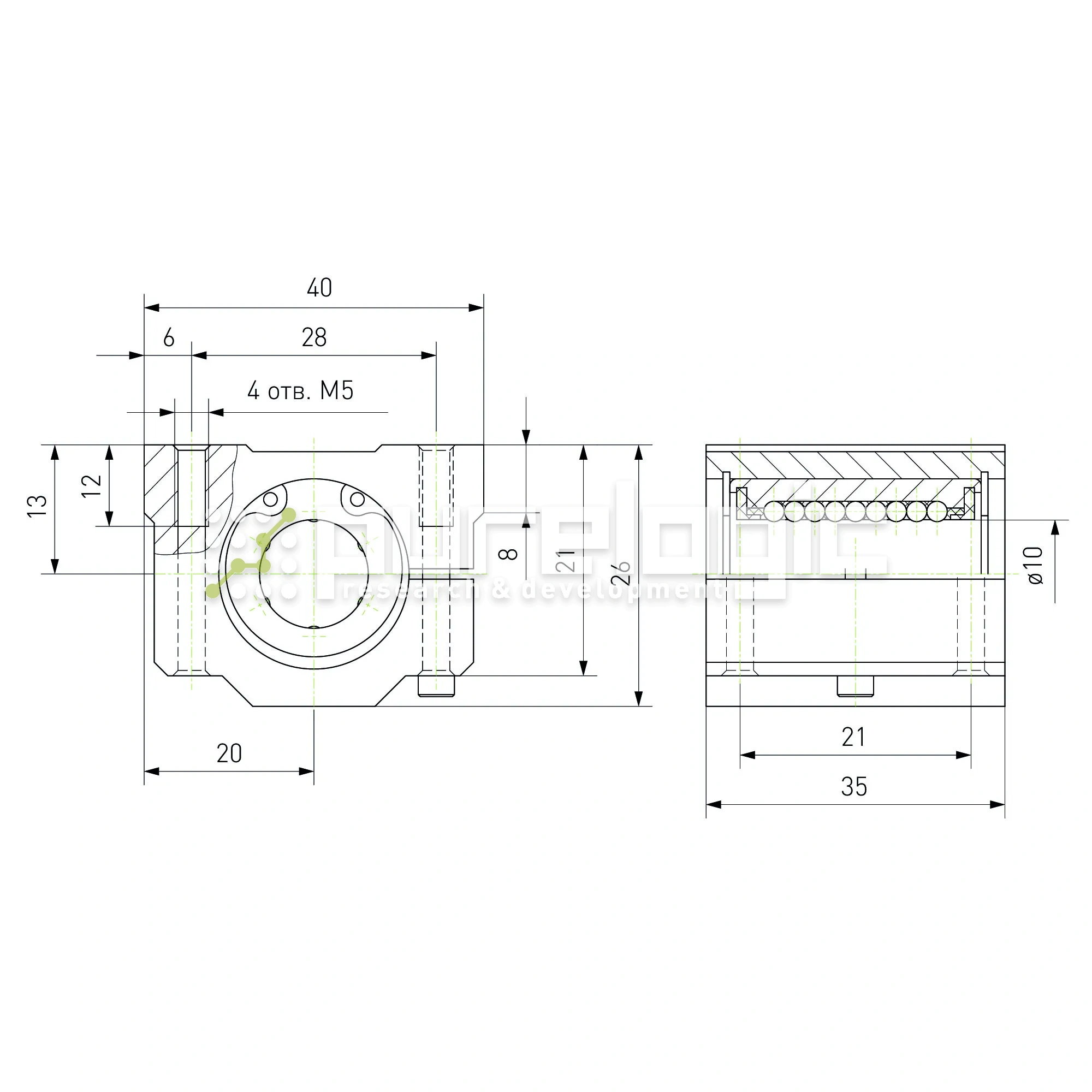 Модуль опорный регулируемый SCJ10 462 Модуль опорный регулируемый SCJ10 фото