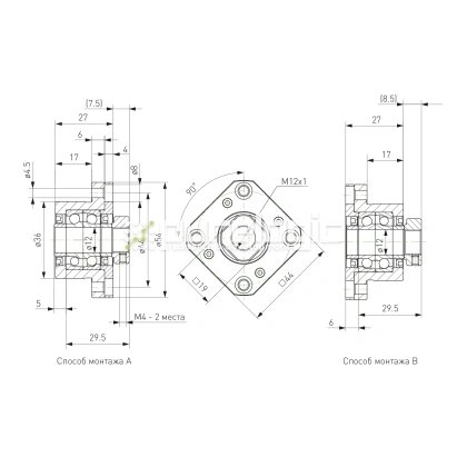 Опора ШВП Hiwin FK12-C5 14 263 Опора ШВП Hiwin FK12-C5 фото