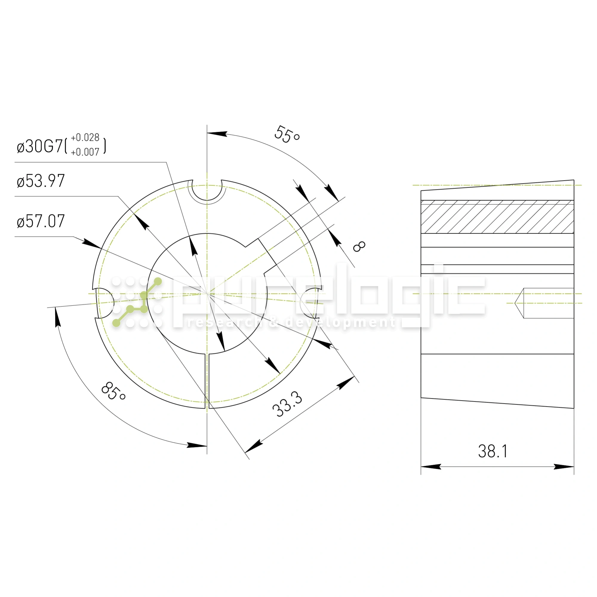Втулка тапербуш 1615-30 574 Втулка тапербуш 1615-30 фото