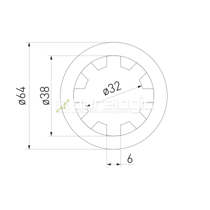 Шлицевая втулка SN-32x38 фото