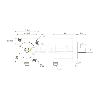 Двигатель шаговый IP65 57CM13-FS фото
