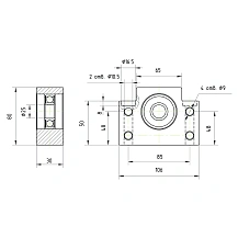 Опора ШВП подшипниковая BF25-C5