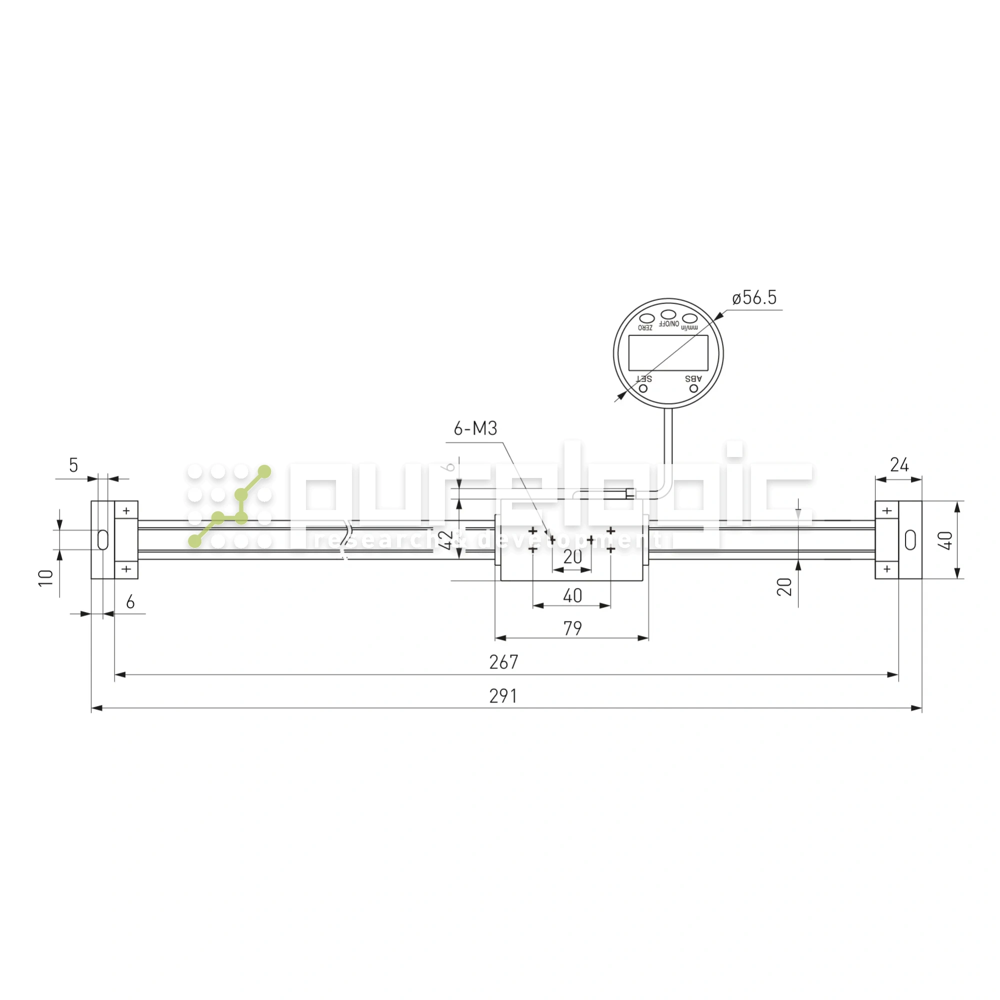 Линейка цифровая с выносным дисплеем PL5403-150 5 161 Линейка цифровая с выносным дисплеем PL5403-150 фото