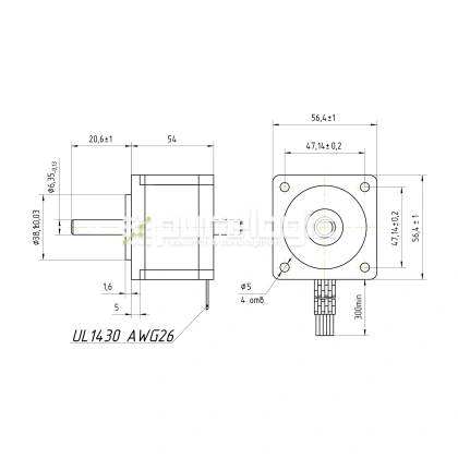 Двигатель шаговый FL57STH56-2804A фото