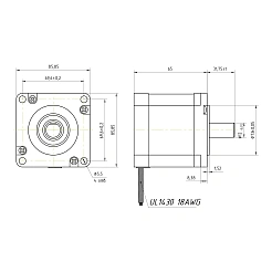 Двигатель шаговый FL86STH65-2808A 7 205 руб. Двигатель шаговый FL86STH65-2808A