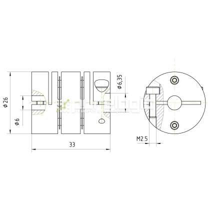 Муфта соединительная BD-2633-6-6.35 фото