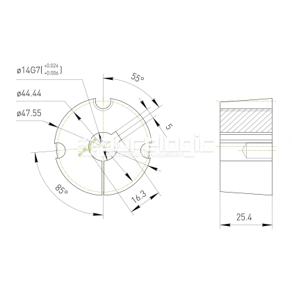 Втулка тапербуш 1210-14 390 Втулка тапербуш 1210-14 фото