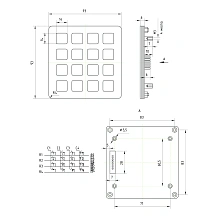 Промышленная клавиатура CT-KPS02-16TMM