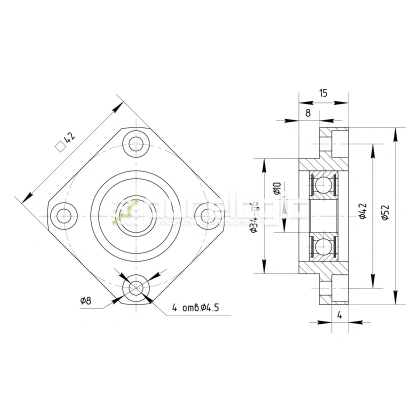 Опора ШВП подшипниковая FF12 фото