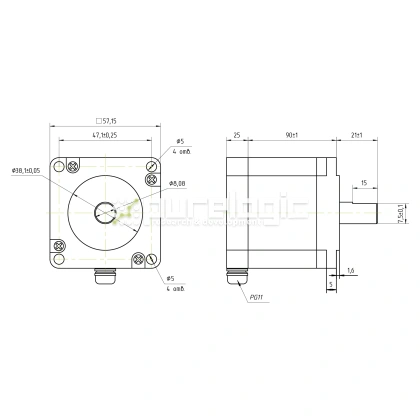 Двигатель шаговый IP65 57CM23-FS фото