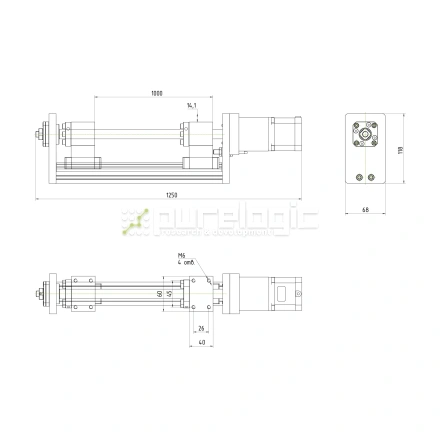 Модуль линейного перемещения PLLM-71-1000 фото