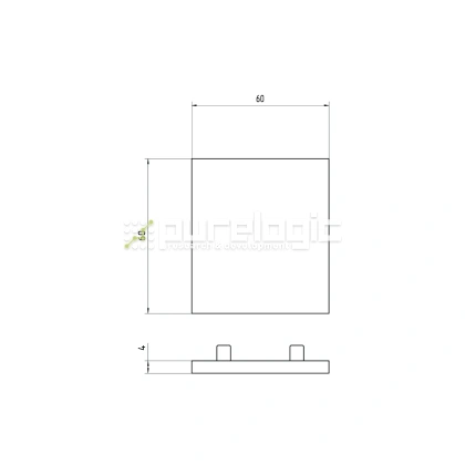 Пластиковая торцевая заглушка 6060EG фото