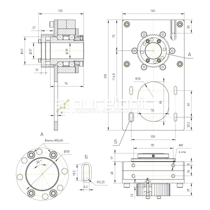 Модуль вращающейся гайки ШВП RY-MRN2020 фото