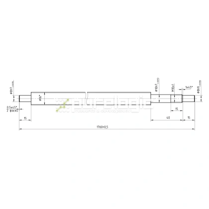 Винт трапецеидальный катаный TRR-16x4 фото