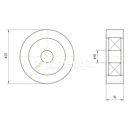 Опорный ролик BS35-d10W16 фото