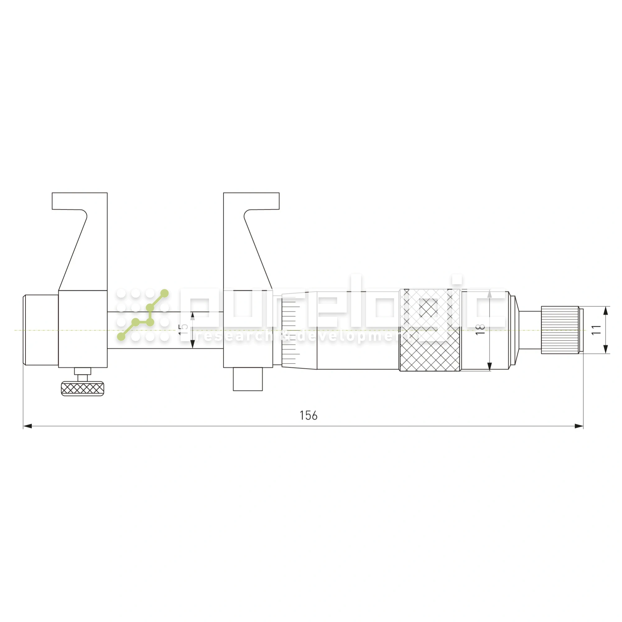 Микрометр внутренний IM-050 5 709 Микрометр внутренний IM-050 фото
