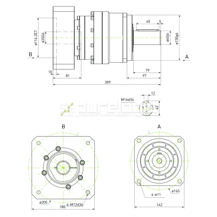 Редуктор планетарный прецизионный 142VRB20K-S40-P0 фото