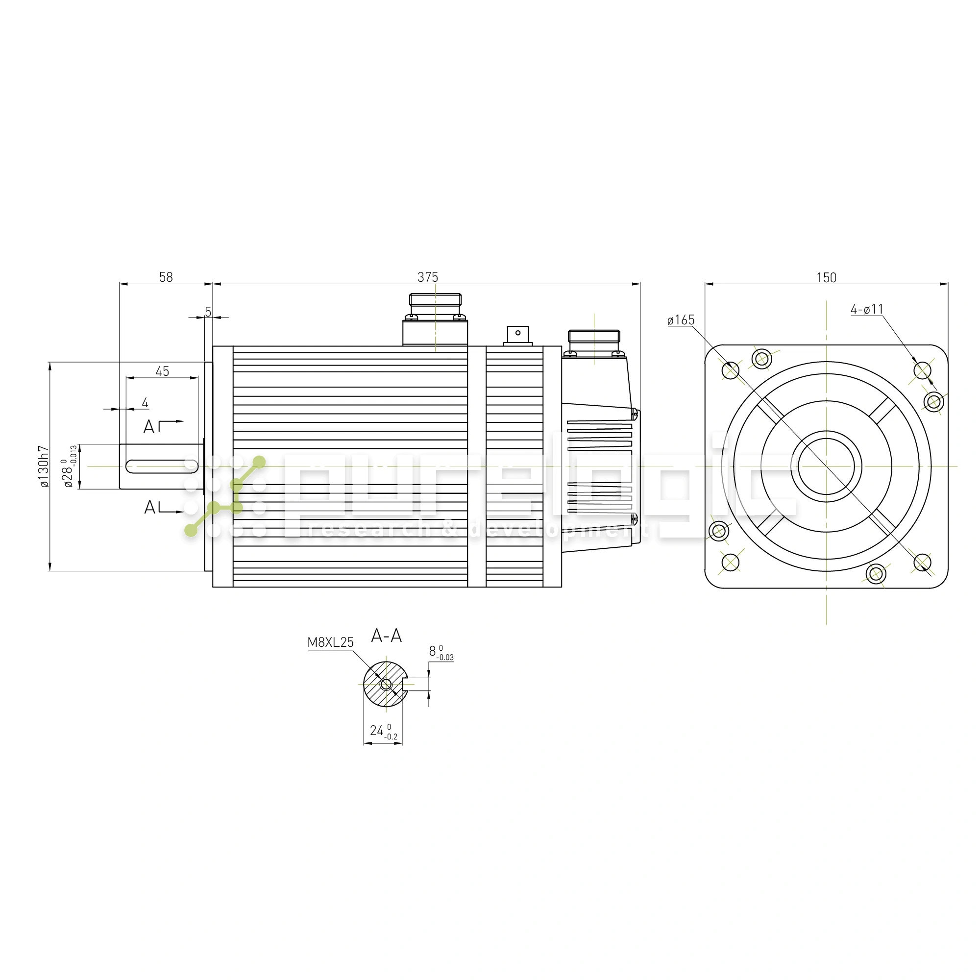 Серводвигатель 150S3TB-M27015 143 422 Серводвигатель 150S3TB-M27015 фото