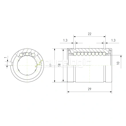 Втулка шариковая LM10-AJ фото