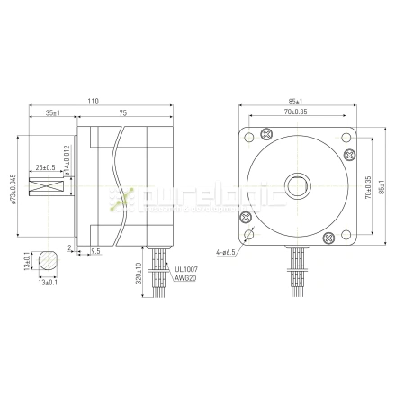 Двигатель шаговый PL86H75-D14 фото