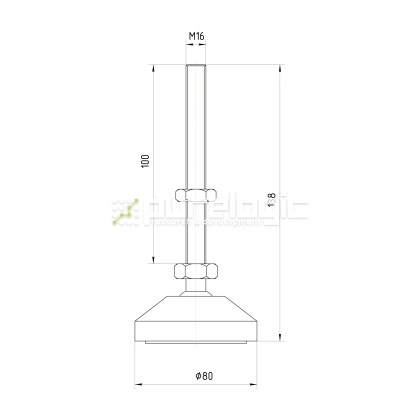Виброопора M16x100-80R фото