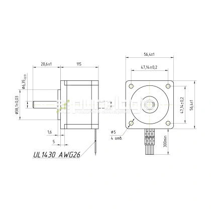 Двигатель шаговый FL57STH115-2804A фото