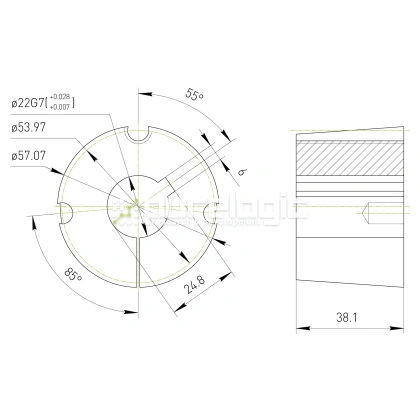 Втулка тапербуш 1615-22 574 Втулка тапербуш 1615-22 фото
