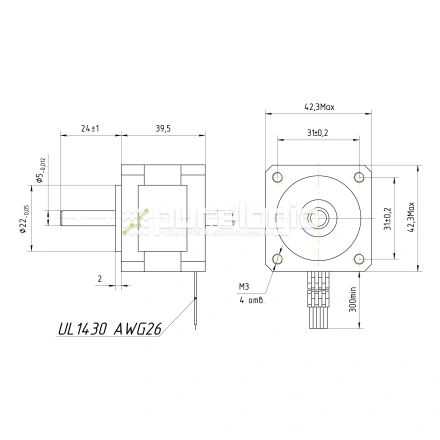 Двигатель шаговый FL42STH38-1684B фото
