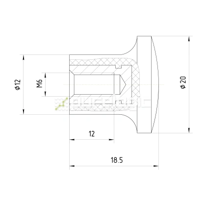 Ручка 100201-20*M6 104 Ручка 100201-20*M6 фото