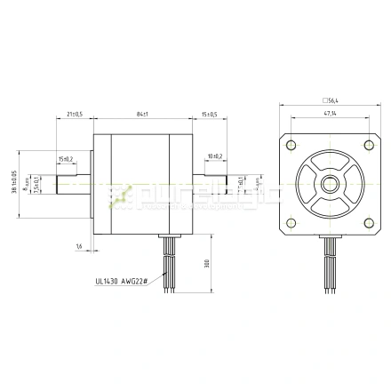 Двигатель шаговый биполярный 57CM26-SZ фото