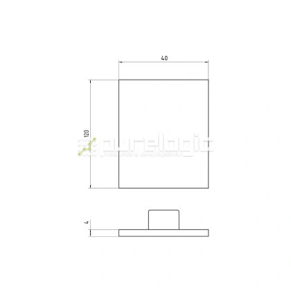 Пластиковая торцевая заглушка 40120BG фото