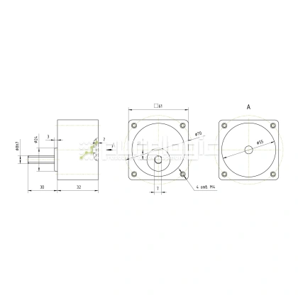 Редуктор для ШД 57GB10K (1:10) фото