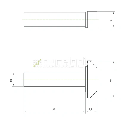 Болт Т-образный 45TS8x20 фото