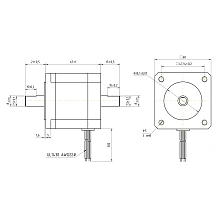 Двигатель шаговый биполярный D57CM21-SZ