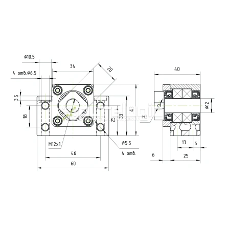 Опора ШВП подшипниковая BK12-C5 фото