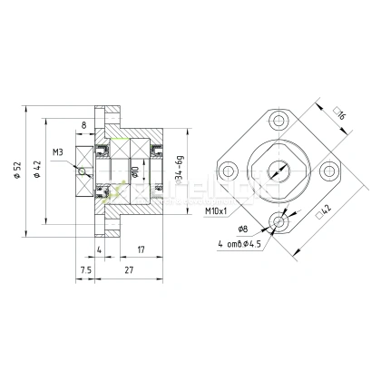 Опора ШВП подшипниковая FK10 фото