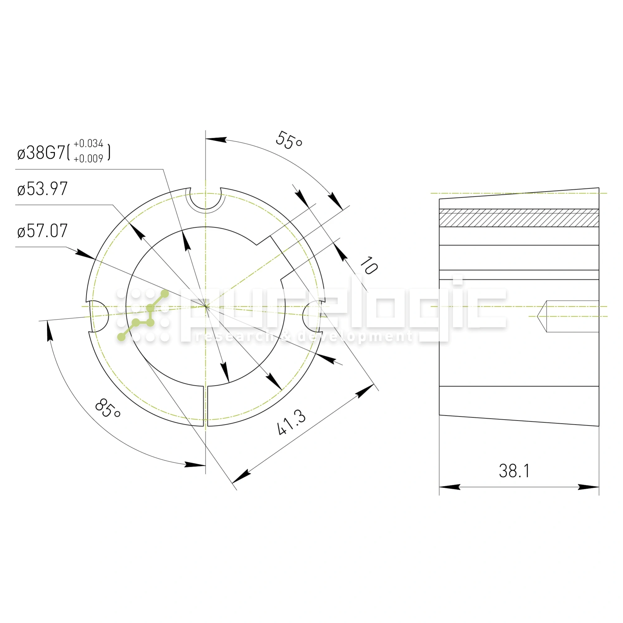 Втулка тапербуш 1615-38 574 Втулка тапербуш 1615-38 фото