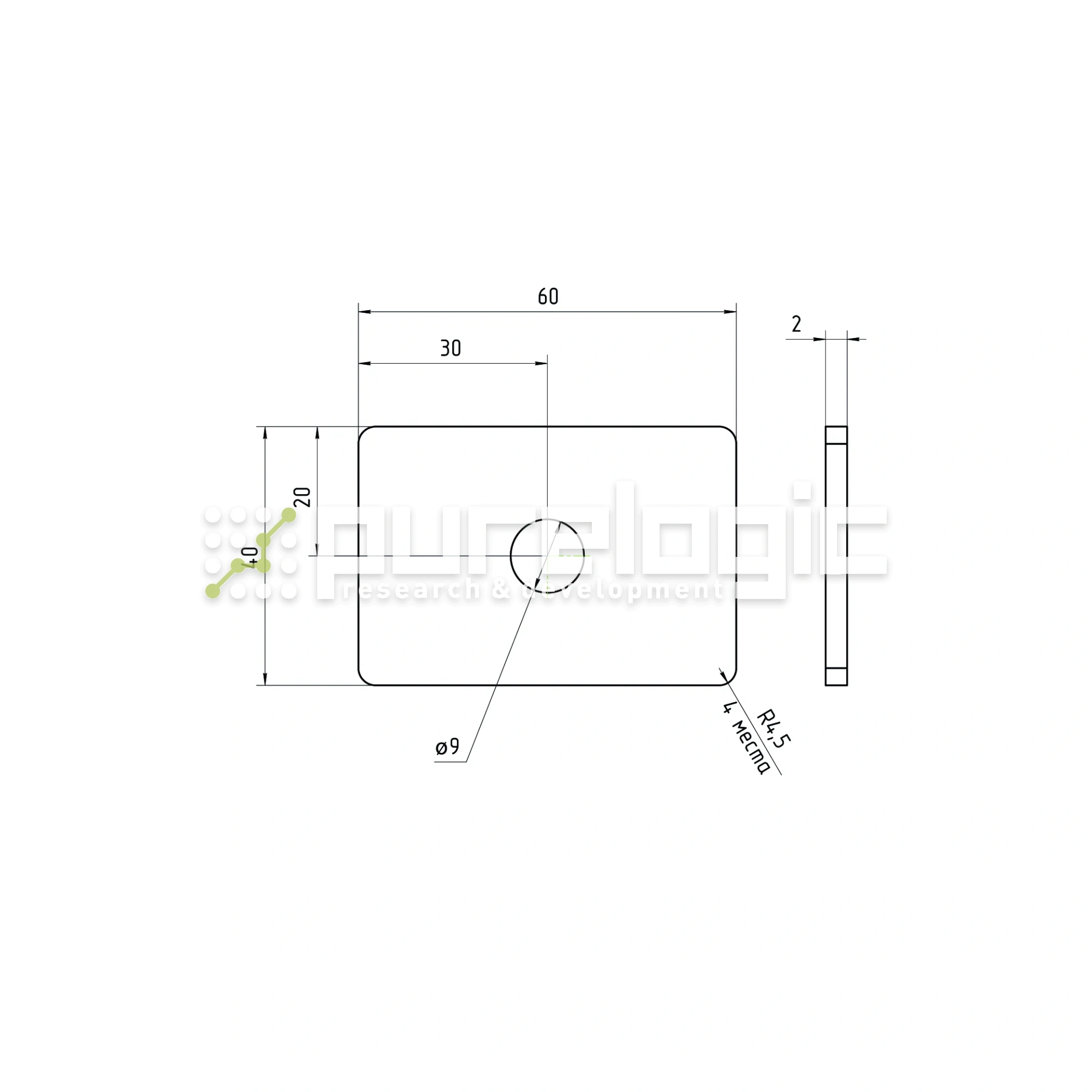 Пластина 4060EGJ-M8 107 Пластина 4060EGJ-M8 фото