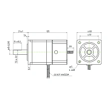 Двигатель шаговый с электрическим тормозом 60CM30X-BZ