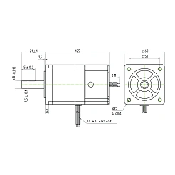 Двигатель шаговый с электрическим тормозом 60CM30X-BZ 10 490 руб. Двигатель шаговый с электрическим тормозом 60CM30X-BZ
