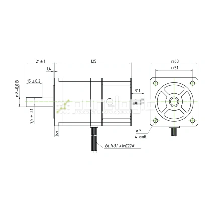 Двигатель шаговый с электрическим тормозом 60CM30X-BZ фото