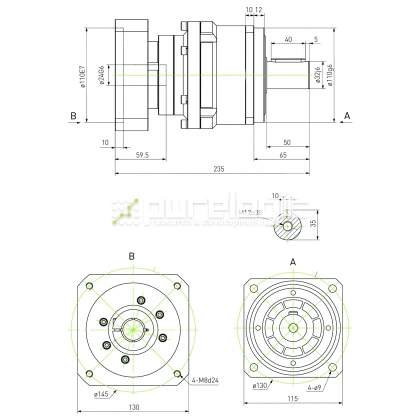 Редуктор планетарный прецизионный 115VRB15K-S32-P0 фото