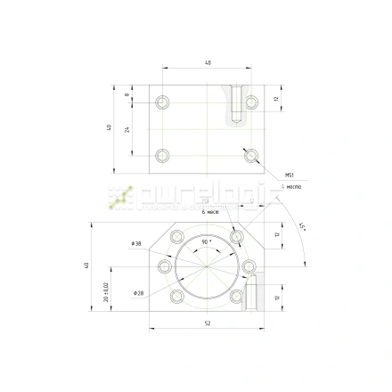 Держатель гайки ШВП DSG1605/1610 фото