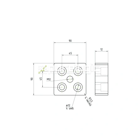 Пластина 9090EGJ-M12 фото