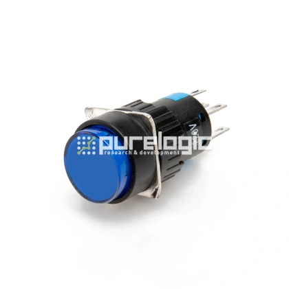 Кнопка на блок с подсветкой AD16-22AD-220V-BLU 603 Кнопка на блок с подсветкой AD16-22AD-220V-BLU фото